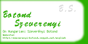 botond szeverenyi business card