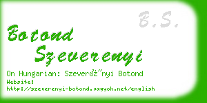 botond szeverenyi business card